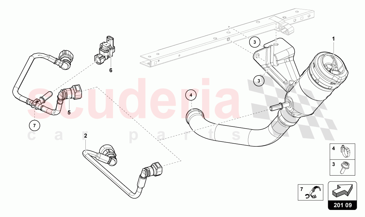 FUEL FILLER NECK of Lamborghini Lamborghini Huracan Evo Spyder 2WD