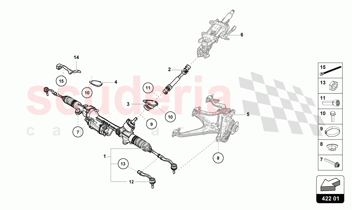 POWER STEERING of Lamborghini Lamborghini Huracan Evo Spyder 2WD