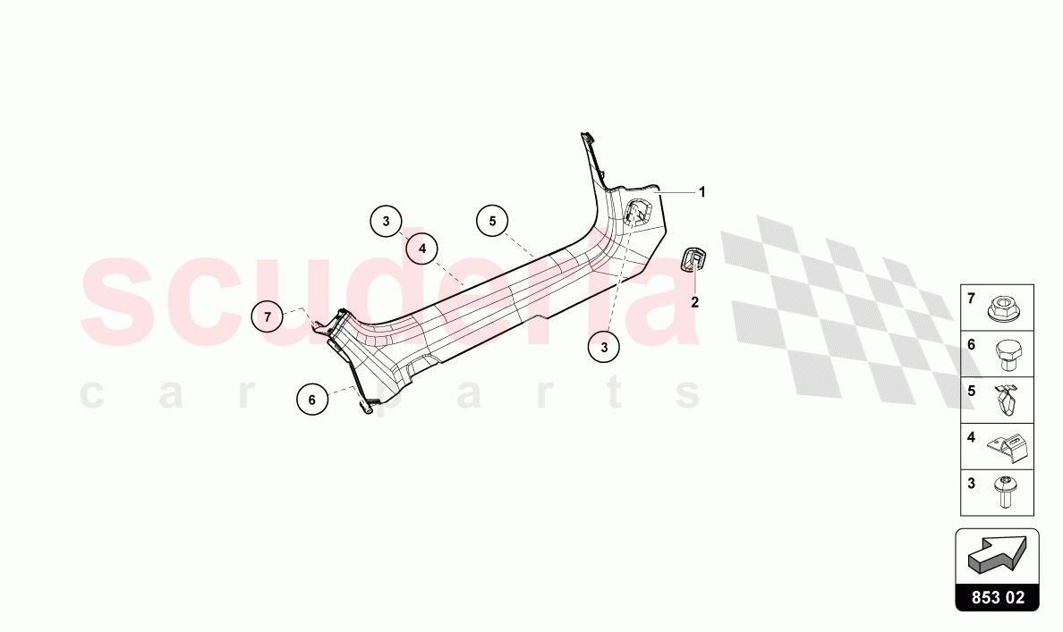 SIDE MEMBER of Lamborghini Lamborghini Huracan Evo Spyder 2WD
