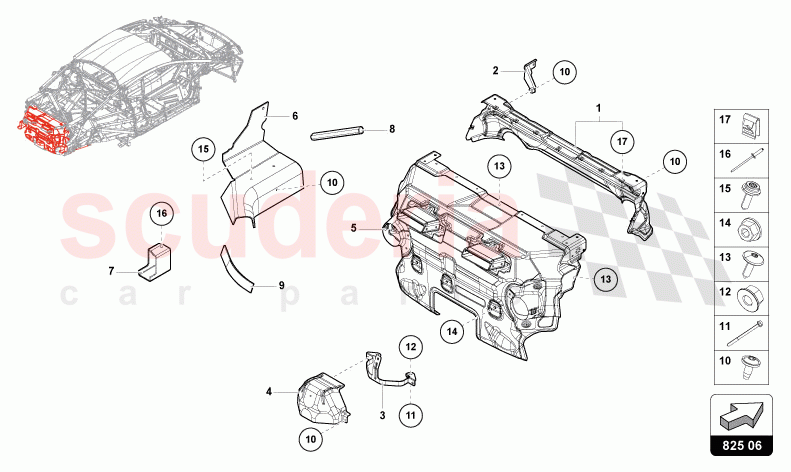 HEAT SHIELD 'OPF' of Lamborghini Lamborghini Huracan Evo Spyder 2WD