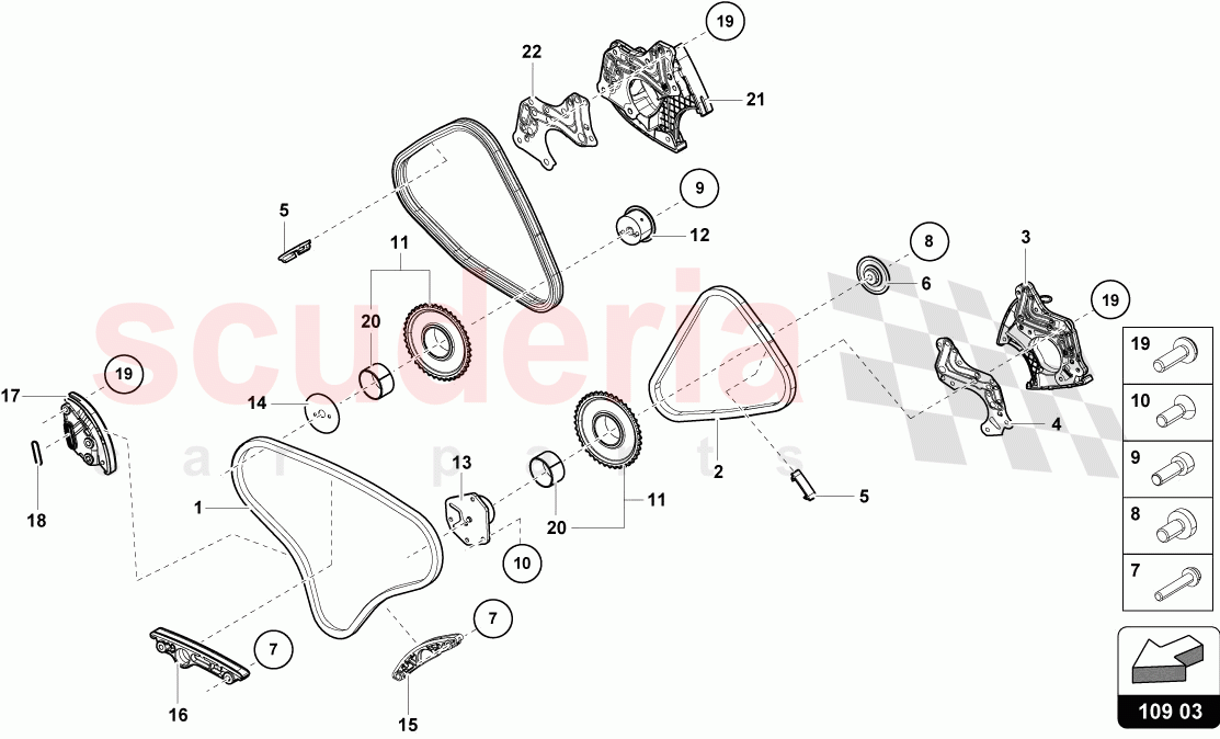 TIMING CHAIN of Lamborghini Lamborghini Huracan STO