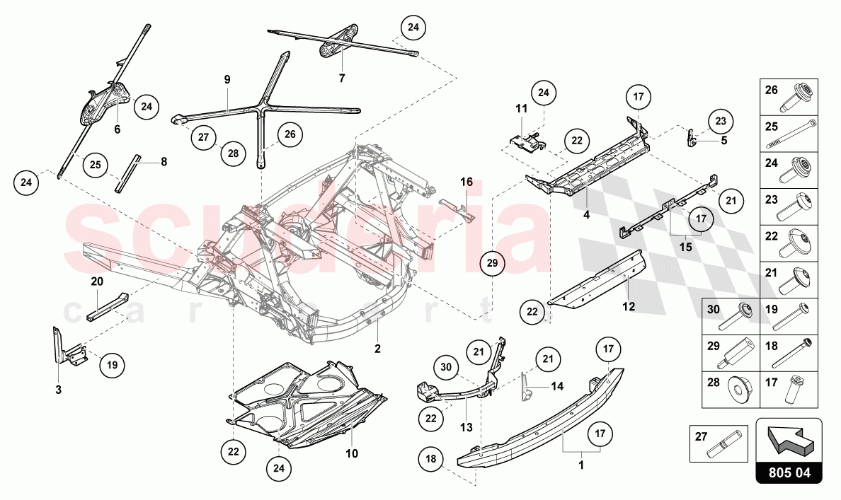 CHASSIS REAR, OUTER of Lamborghini Lamborghini Huracan STO
