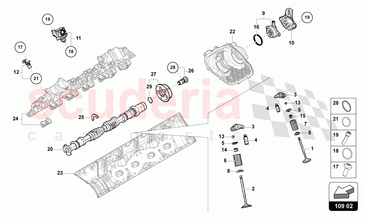 CAMSHAFT, VALVES of Lamborghini Lamborghini Urus S