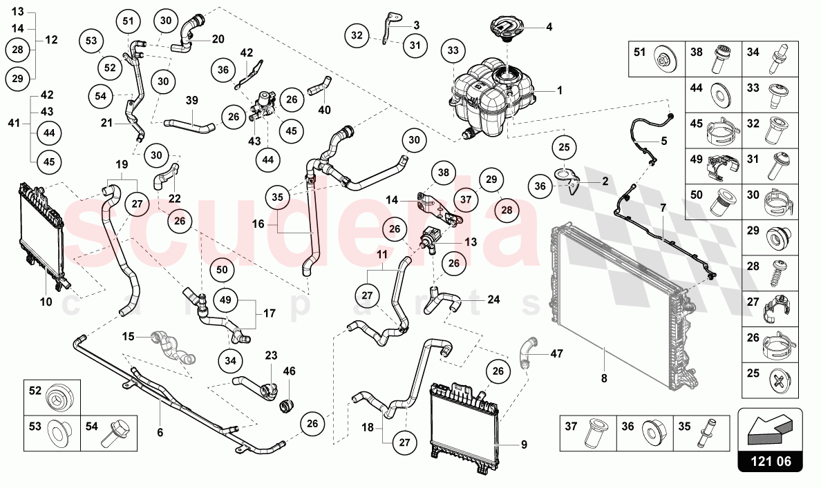 COOLER FOR COOLANT of Lamborghini Lamborghini Urus S