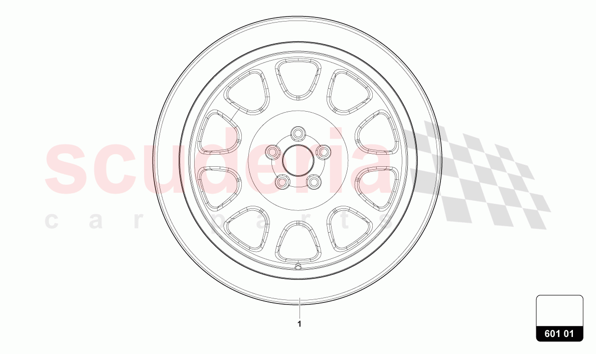 SPARE WHEEL of Lamborghini Lamborghini Urus S
