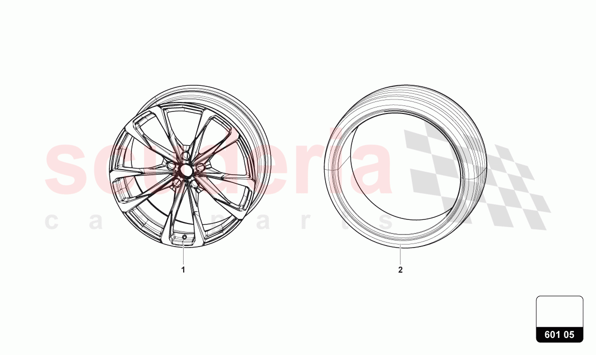 WHEELS/TYRES 23" of Lamborghini Lamborghini Urus S