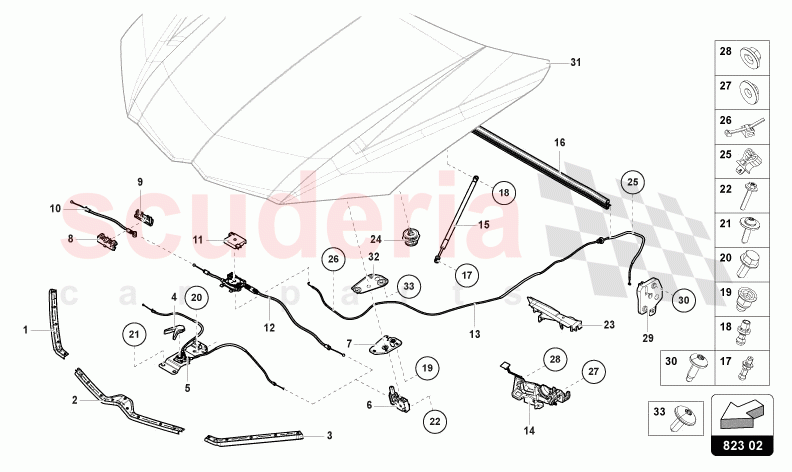 GASKET FOR ENGINE COVER of Lamborghini Lamborghini Urus S