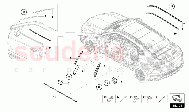 MOLDINGS of Lamborghini Lamborghini Urus S