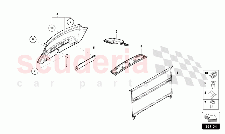 REAR LID TRIM PANEL of Lamborghini Lamborghini Urus S