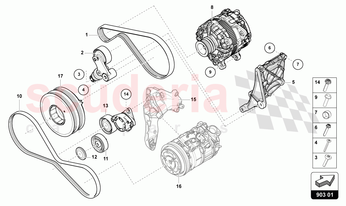 ALTERNATOR of Lamborghini Lamborghini Urus S