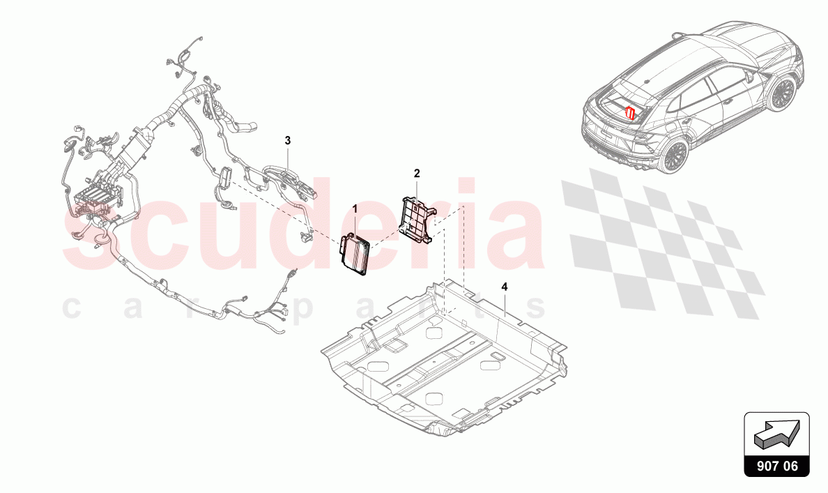 CONTROL UNIT FOR FOUR-WHEEL DRIVE of Lamborghini Lamborghini Urus S