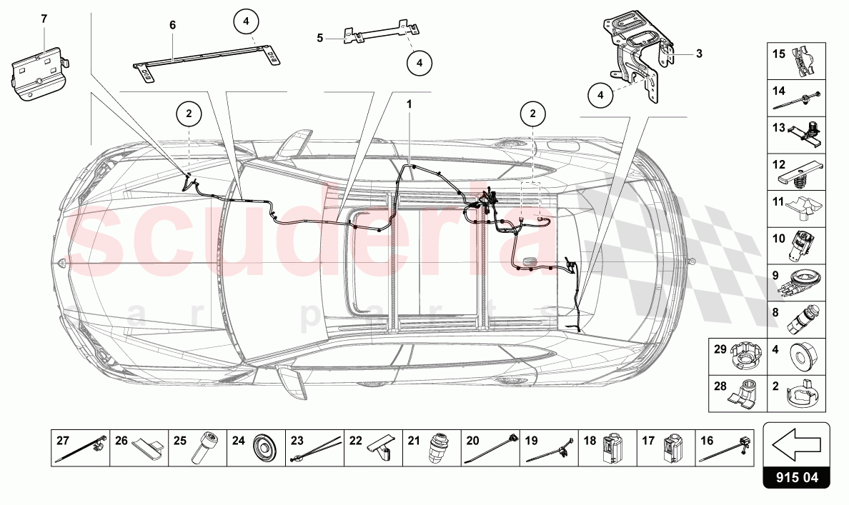 WIRING SET FOR BATTERY +/- of Lamborghini Lamborghini Urus S