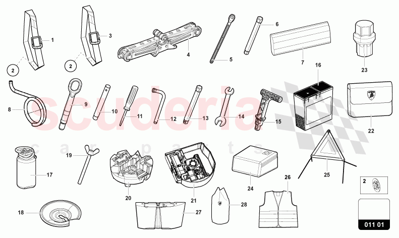 VEHICLE TOOLS of Lamborghini Lamborghini Urus (2019-2022)
