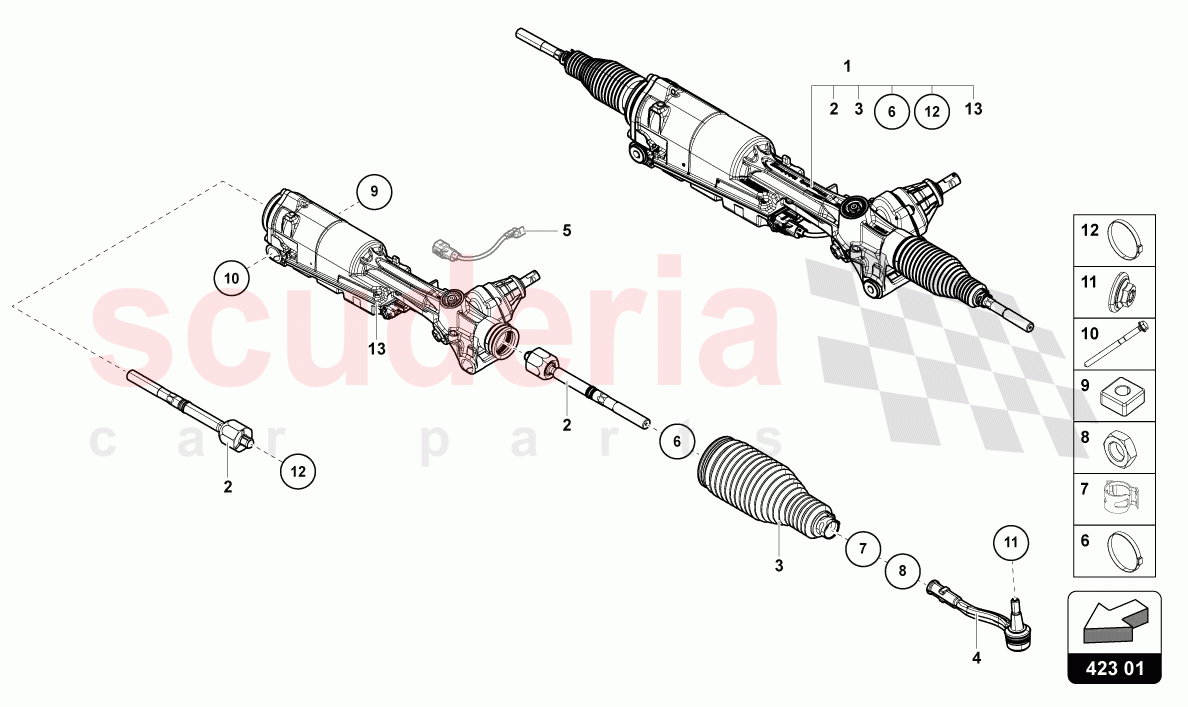 STEERING GEAR of Lamborghini Lamborghini Urus (2019-2022)