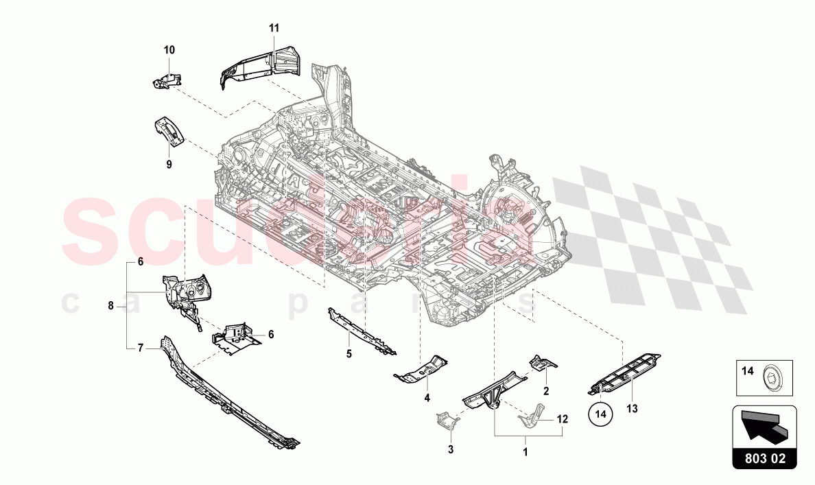 UNDERBODY of Lamborghini Lamborghini Urus (2019-2022)