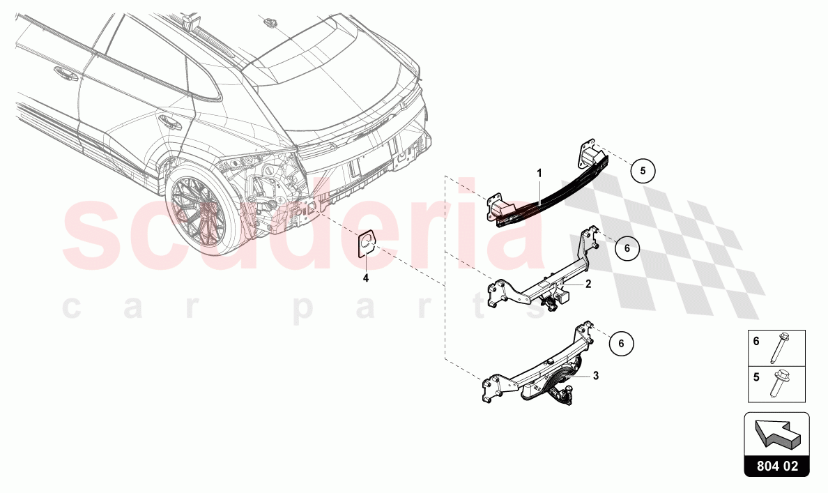 RETAINER FOR BUMPER of Lamborghini Lamborghini Urus (2019-2022)