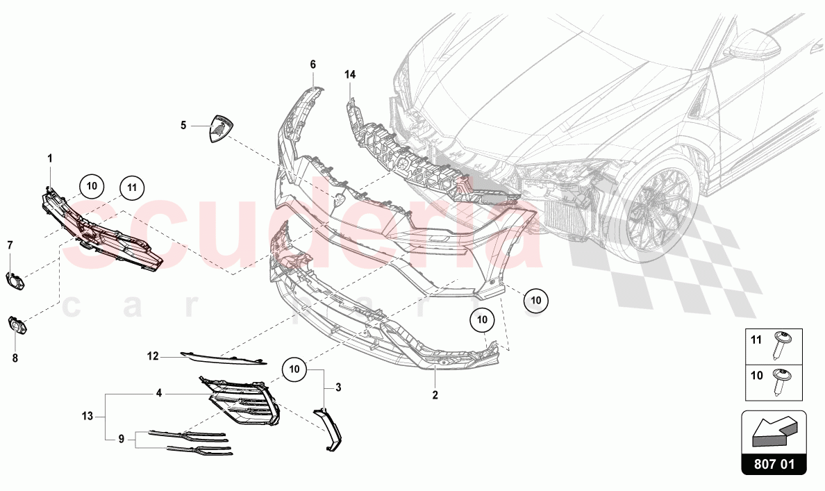 INSERT FOR BUMPER FRONT of Lamborghini Lamborghini Urus (2019-2022)