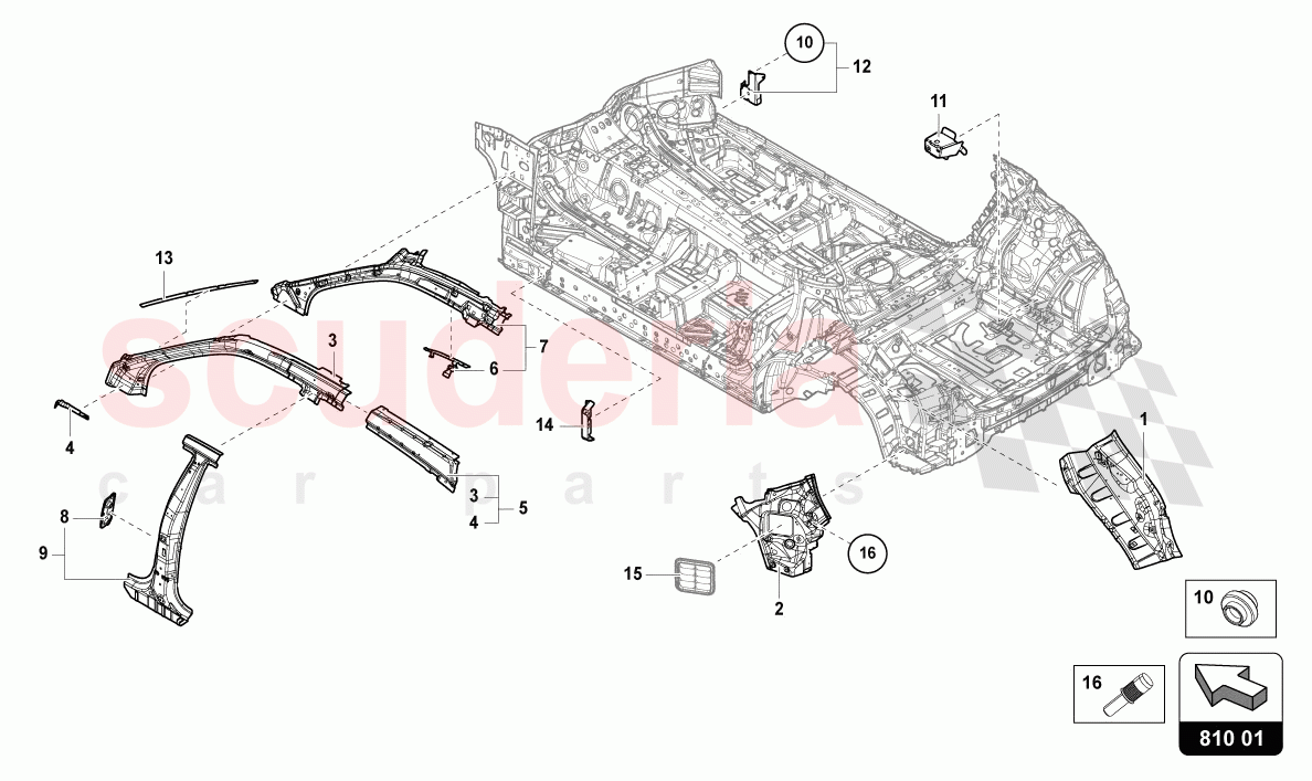 SIDE PANEL, INNER SIDE of Lamborghini Lamborghini Urus (2019-2022)