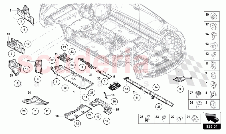 UNDERBODY TRIM of Lamborghini Lamborghini Urus (2019-2022)