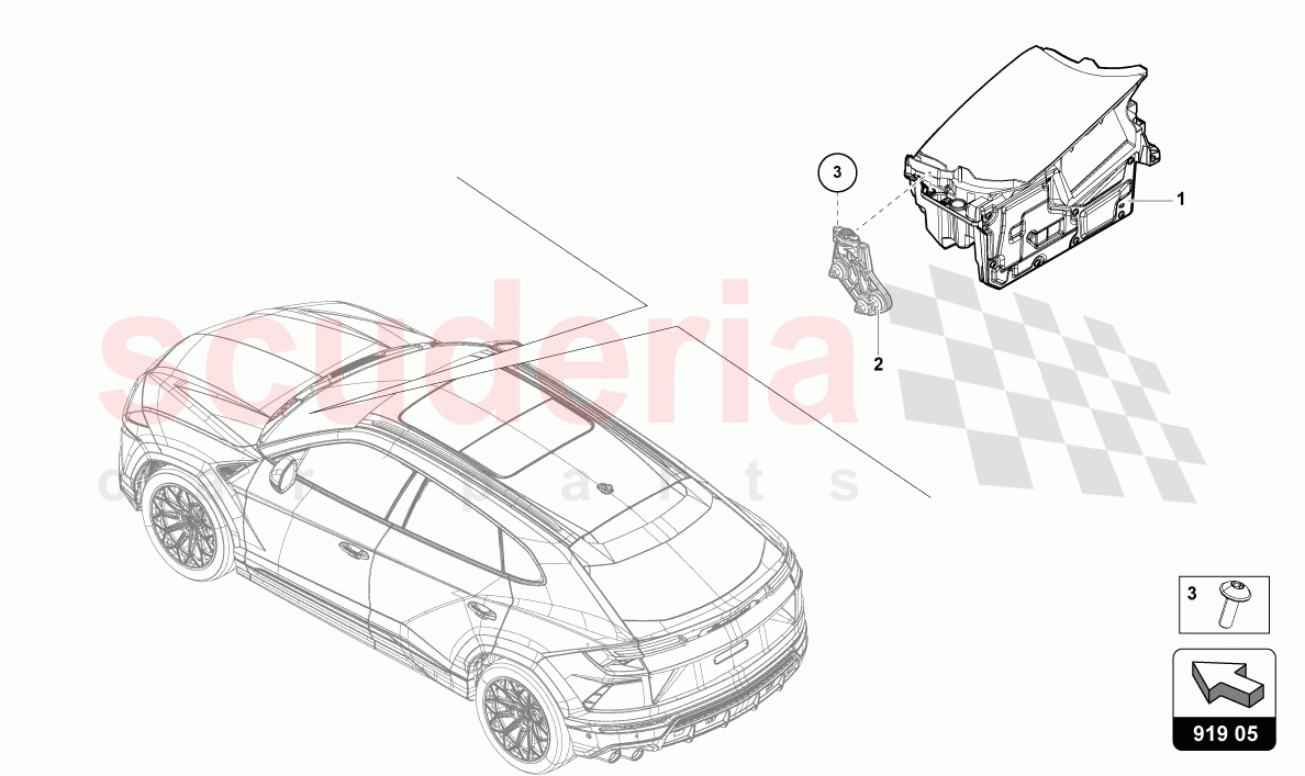 CONTROL UNIT FOR WIND- SCREEN PROJECTION (HEAD-UP-DISPLAY) of Lamborghini Lamborghini Urus (2019-2022)