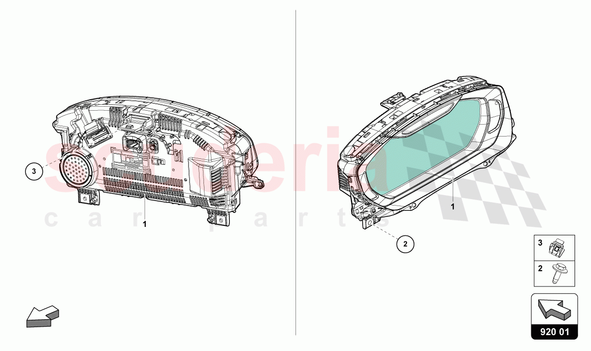 COMBI-INSTRUMENT of Lamborghini Lamborghini Urus (2019-2022)