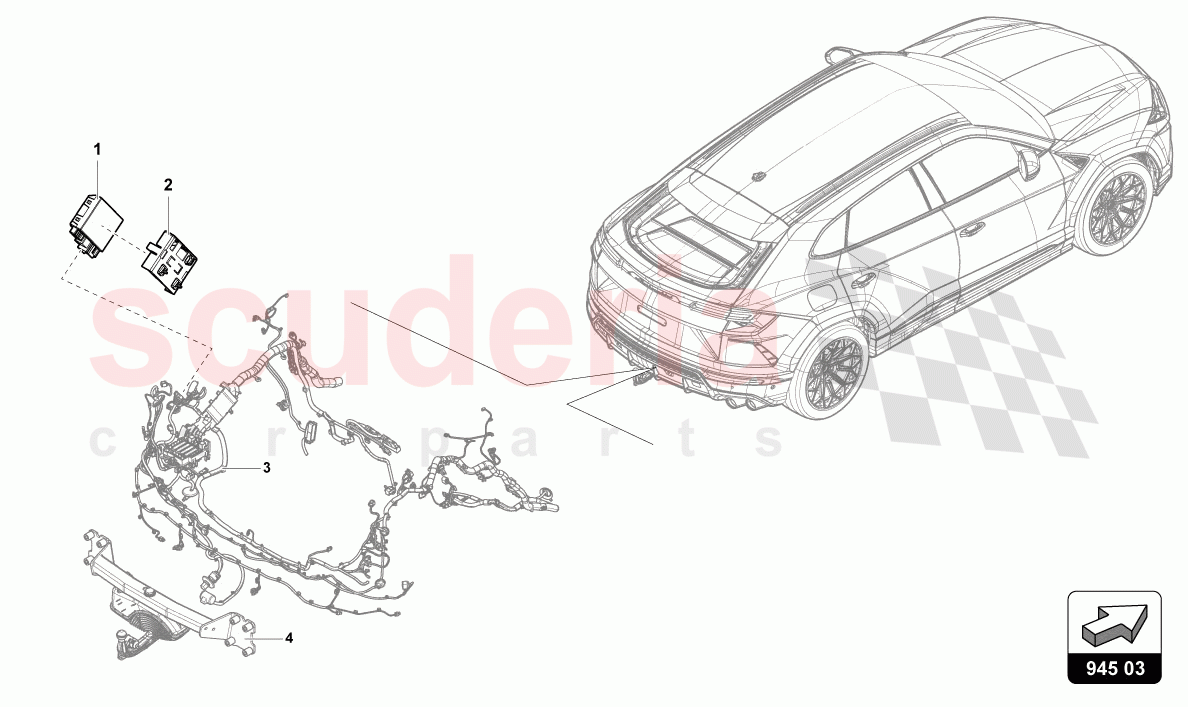 ELECTRICAL PARTS FOR TRAILER TOWING of Lamborghini Lamborghini Urus (2019-2022)