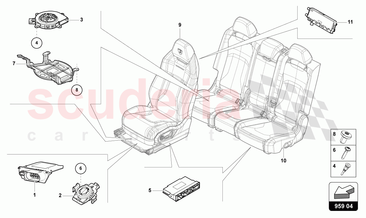 CONTROL UNIT FOR SEAT OCCUPIED SENSOR of Lamborghini Lamborghini Urus (2019-2022)