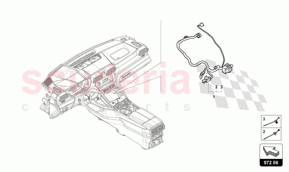 WIRING HARNESS FOR CENTRE CONSOLE of Lamborghini Lamborghini Urus (2019-2022)