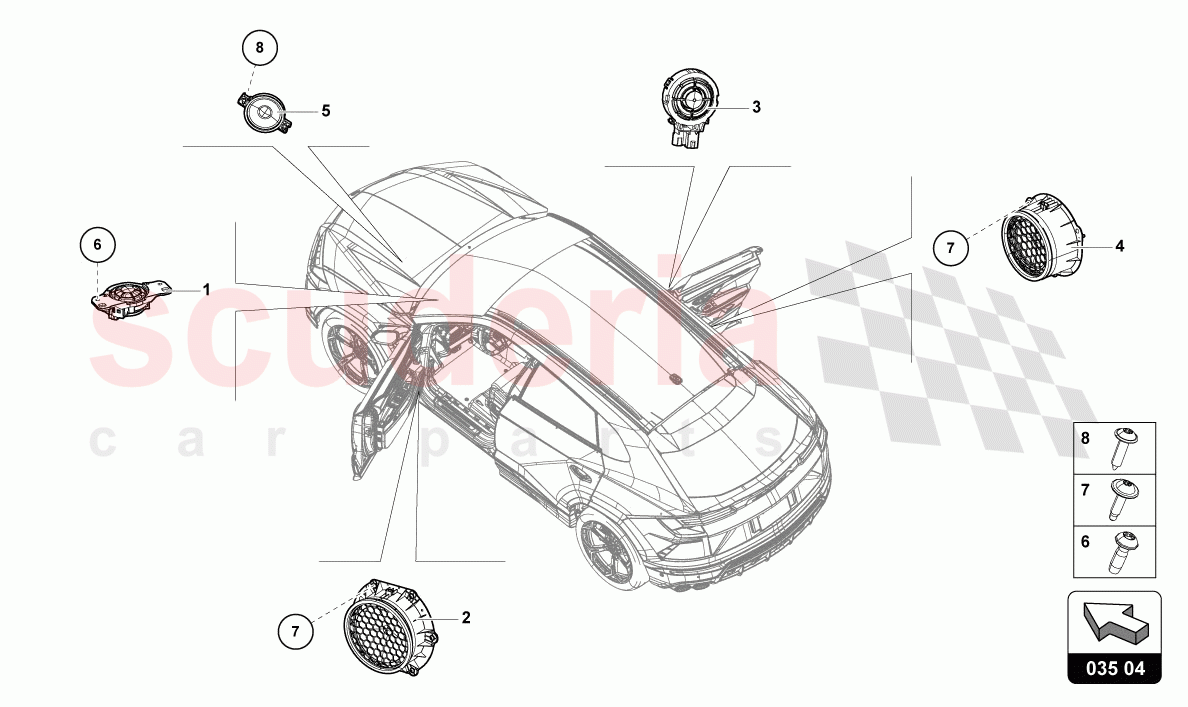 ELECTRICAL PARTS FOR AUDIO SYSTEM of Lamborghini Lamborghini Urus Performante