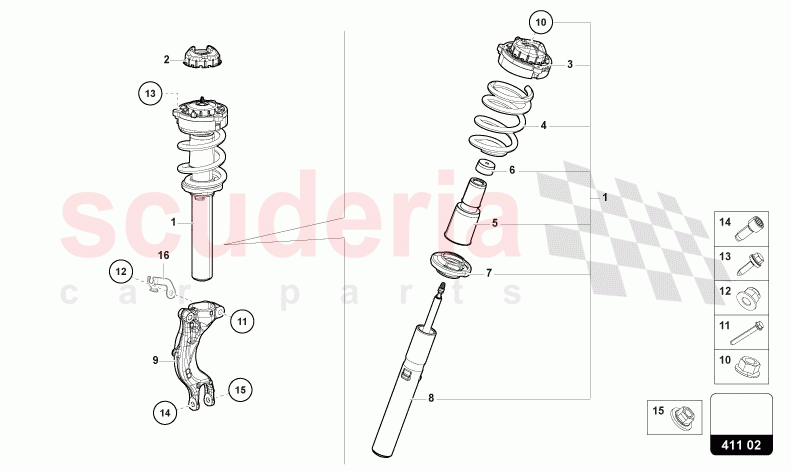 SHOCK ABSORBERS of Lamborghini Lamborghini Urus Performante