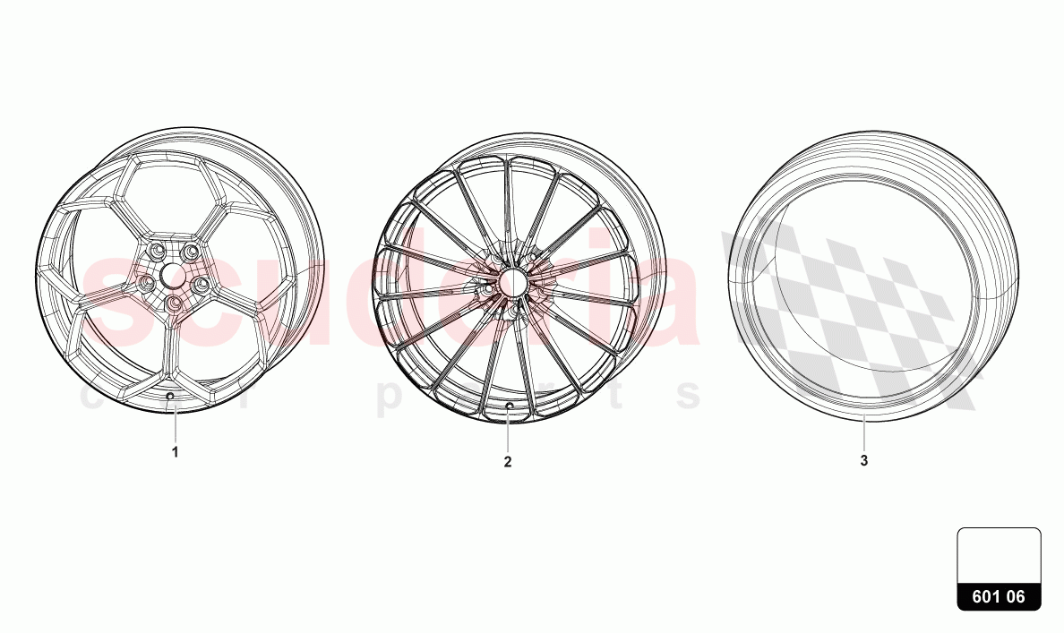 WHEELS/TYRES 22" of Lamborghini Lamborghini Urus Performante