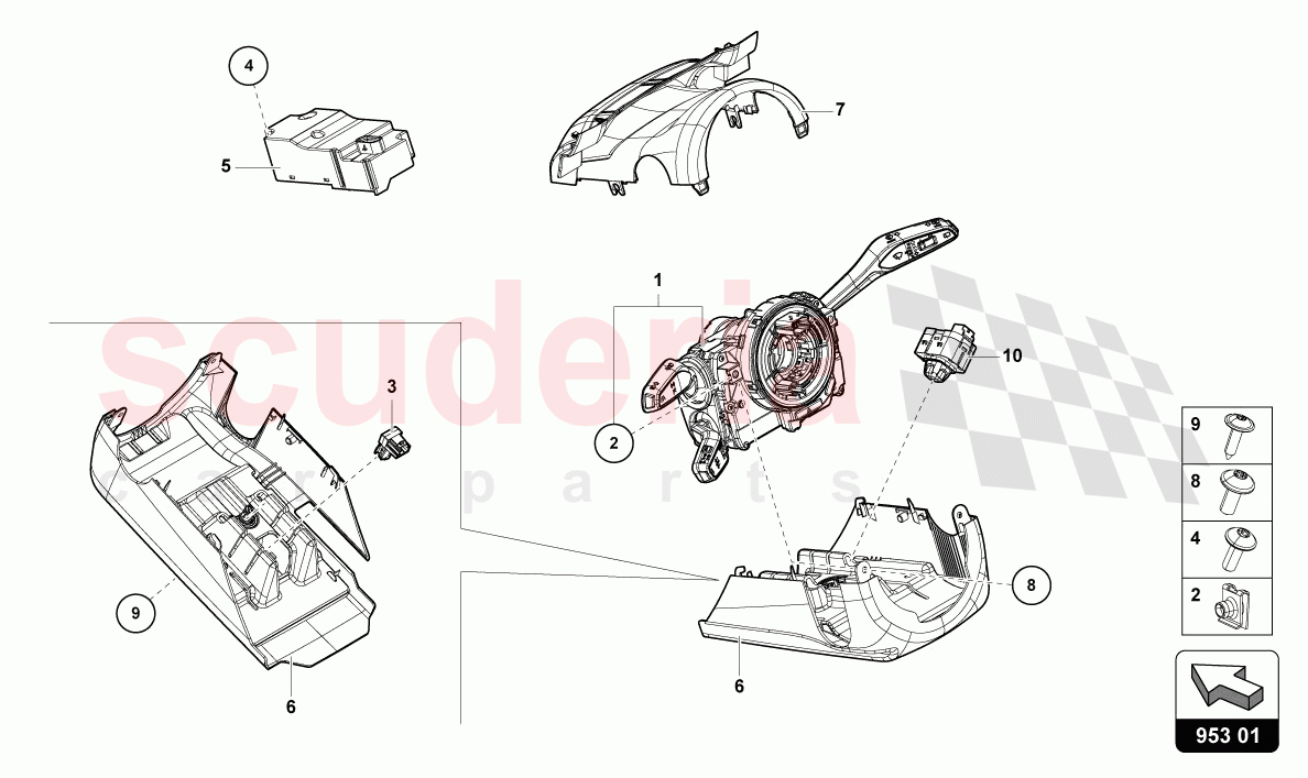 STEERING COL. COMBI SWITCH of Lamborghini Lamborghini Urus Performante