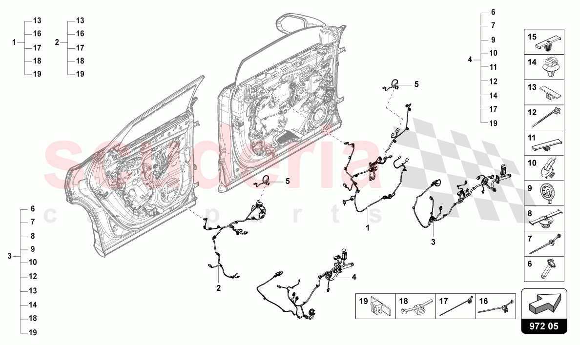 WIRING SET FOR DOOR of Lamborghini Lamborghini Urus Performante