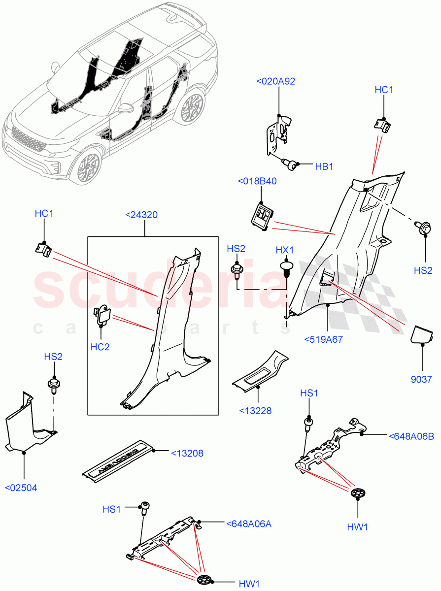 Side Trim(Sill, Solihull Plant Build)((V)FROMHA000001) of Land Rover Land Rover Discovery 5 (2017+) [3.0 DOHC GDI SC V6 Petrol]