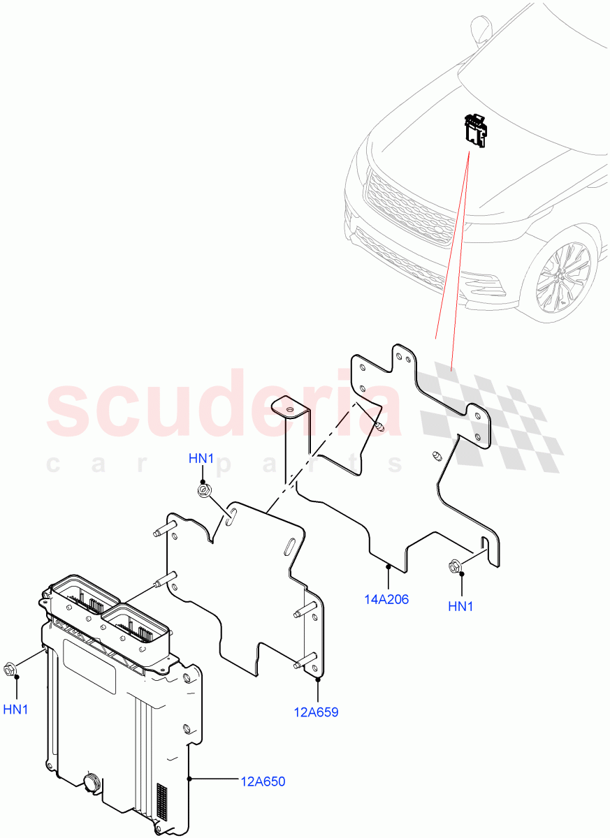 Engine Modules And Sensors(3.0L DOHC GDI SC V6 PETROL,LHD) of Land Rover Land Rover Range Rover Velar (2017+) [3.0 DOHC GDI SC V6 Petrol]