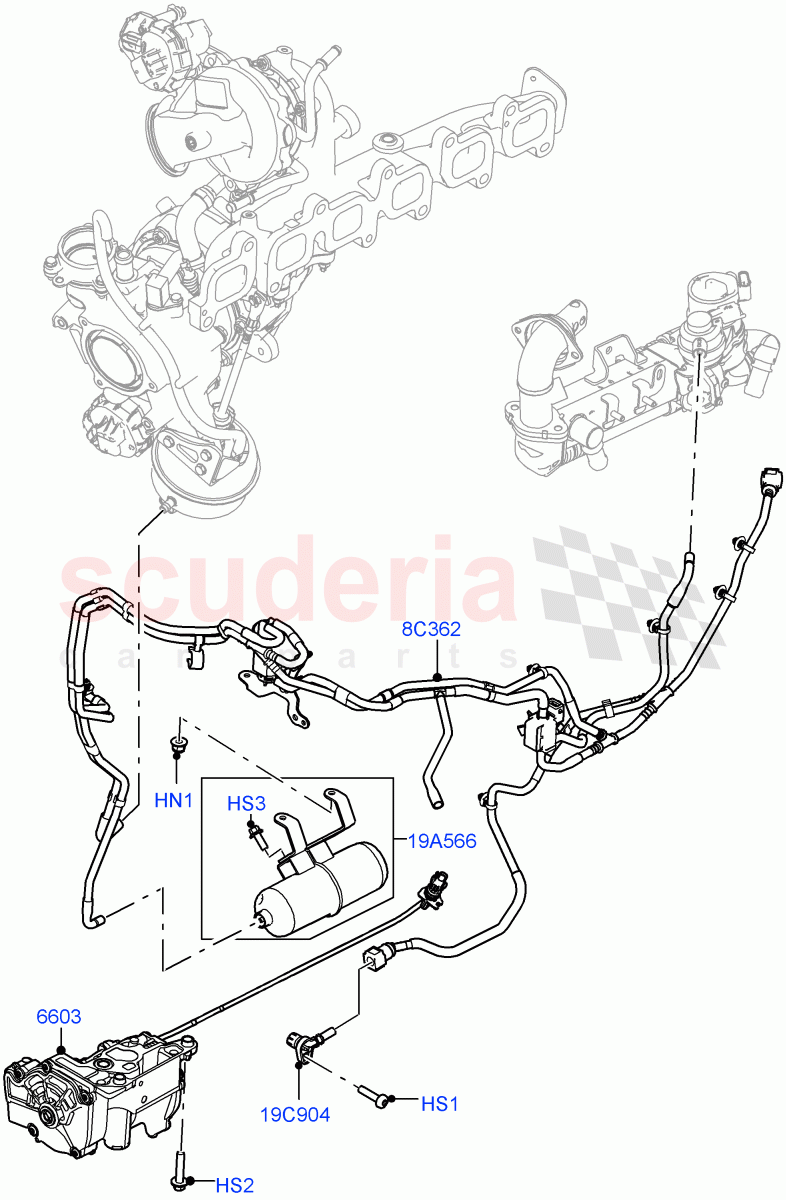 Vacuum Control And Air Injection(3.0L AJ20D6 Diesel High)((V)FROMMA000001) of Land Rover Land Rover Range Rover Velar (2017+) [3.0 I6 Turbo Diesel AJ20D6]