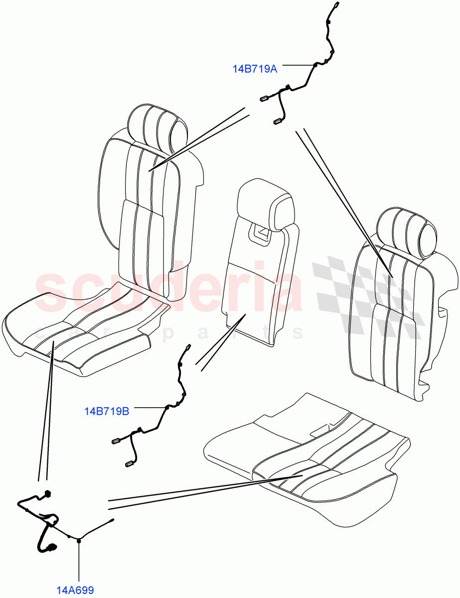 Wiring - Seats(Rear Seats)((V)FROMAA313069) of Land Rover Land Rover Range Rover (2010-2012) [4.4 DOHC Diesel V8 DITC]