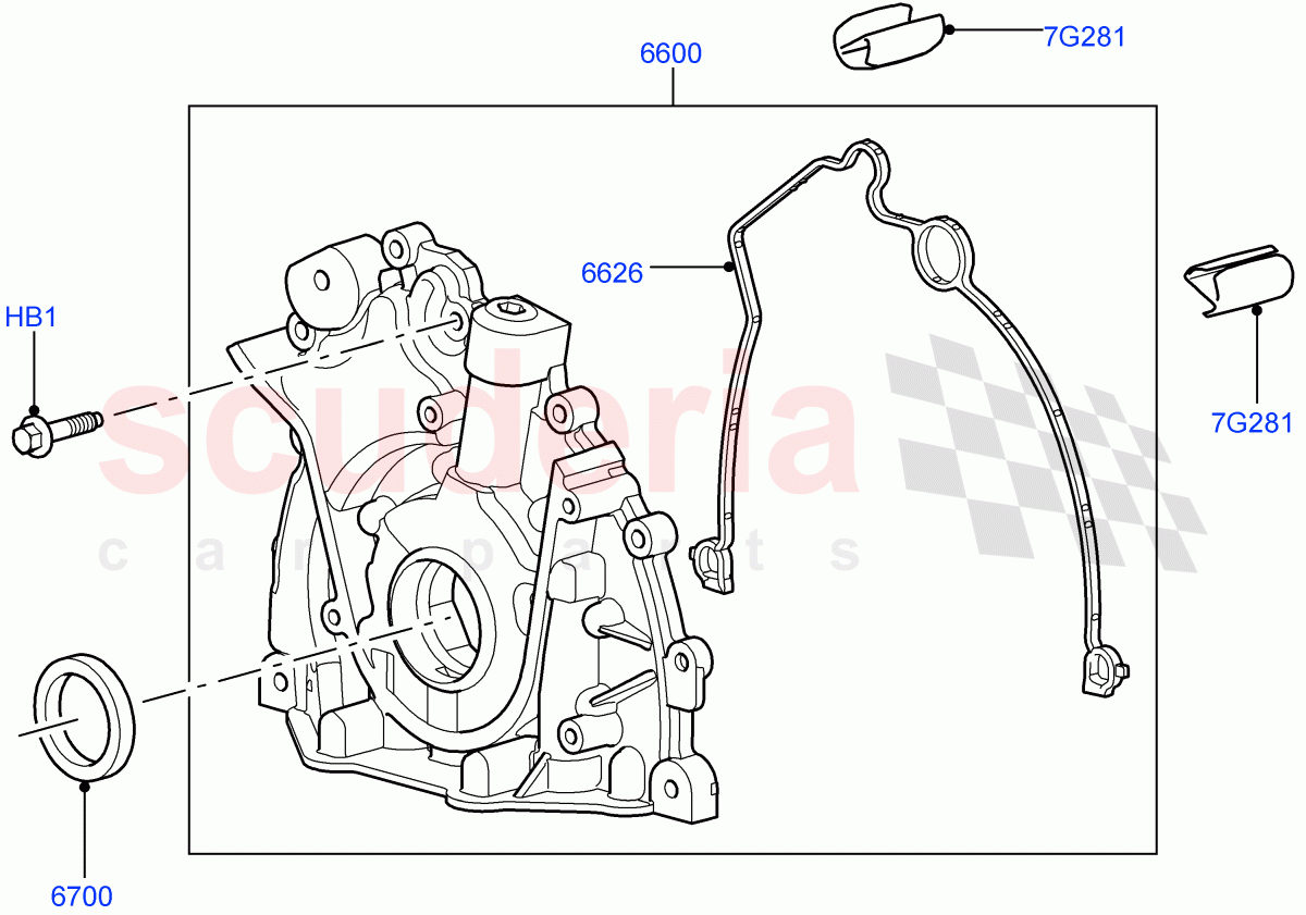 Oil Pump(Lion Diesel 2.7 V6 (140KW))((V)FROMAA000001) of Land Rover Land Rover Discovery 4 (2010-2016) [2.7 Diesel V6]