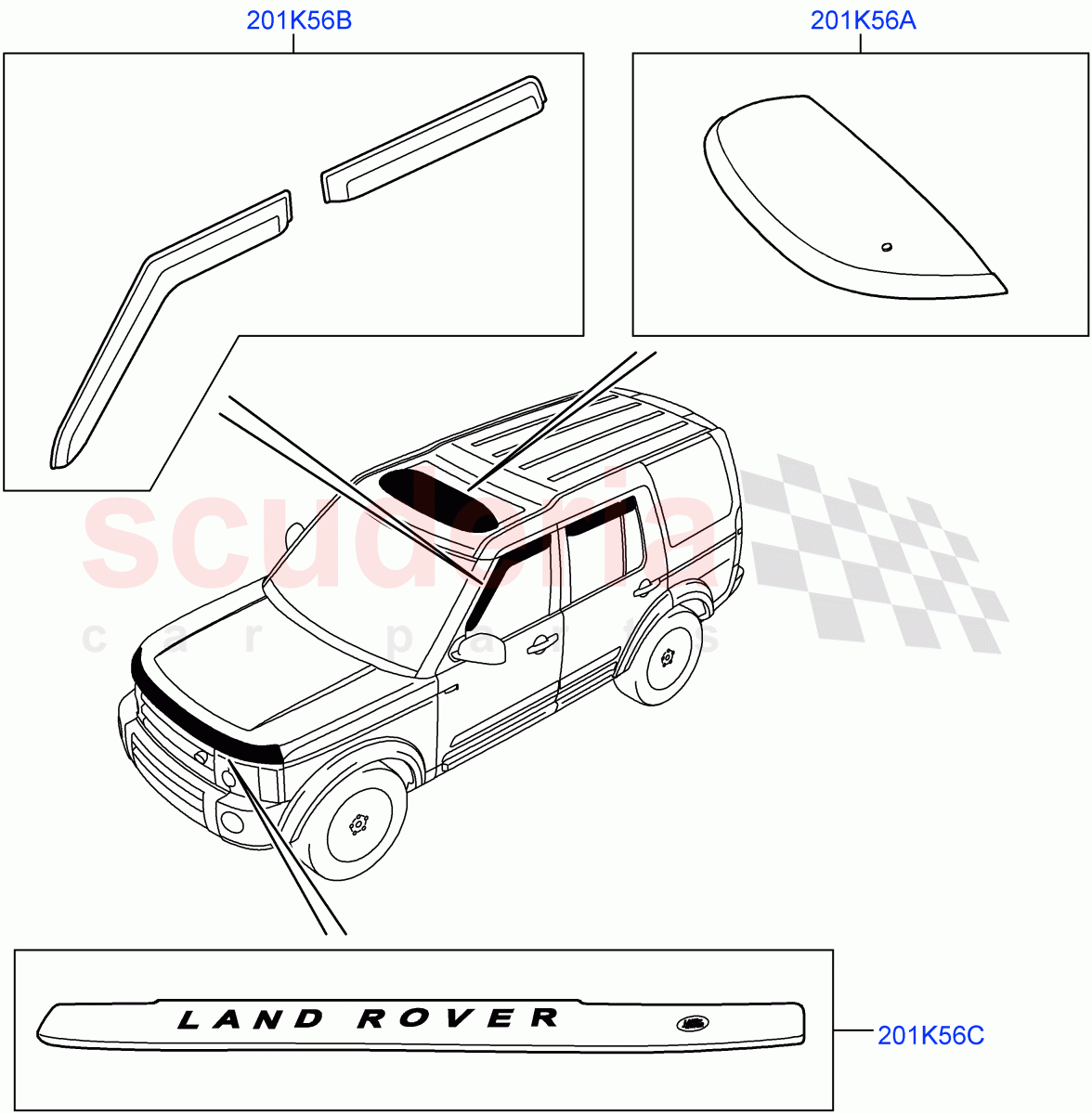 Air Deflectors(Accessory)((V)FROMAA000001) of Land Rover Land Rover Discovery 4 (2010-2016) [3.0 DOHC GDI SC V6 Petrol]