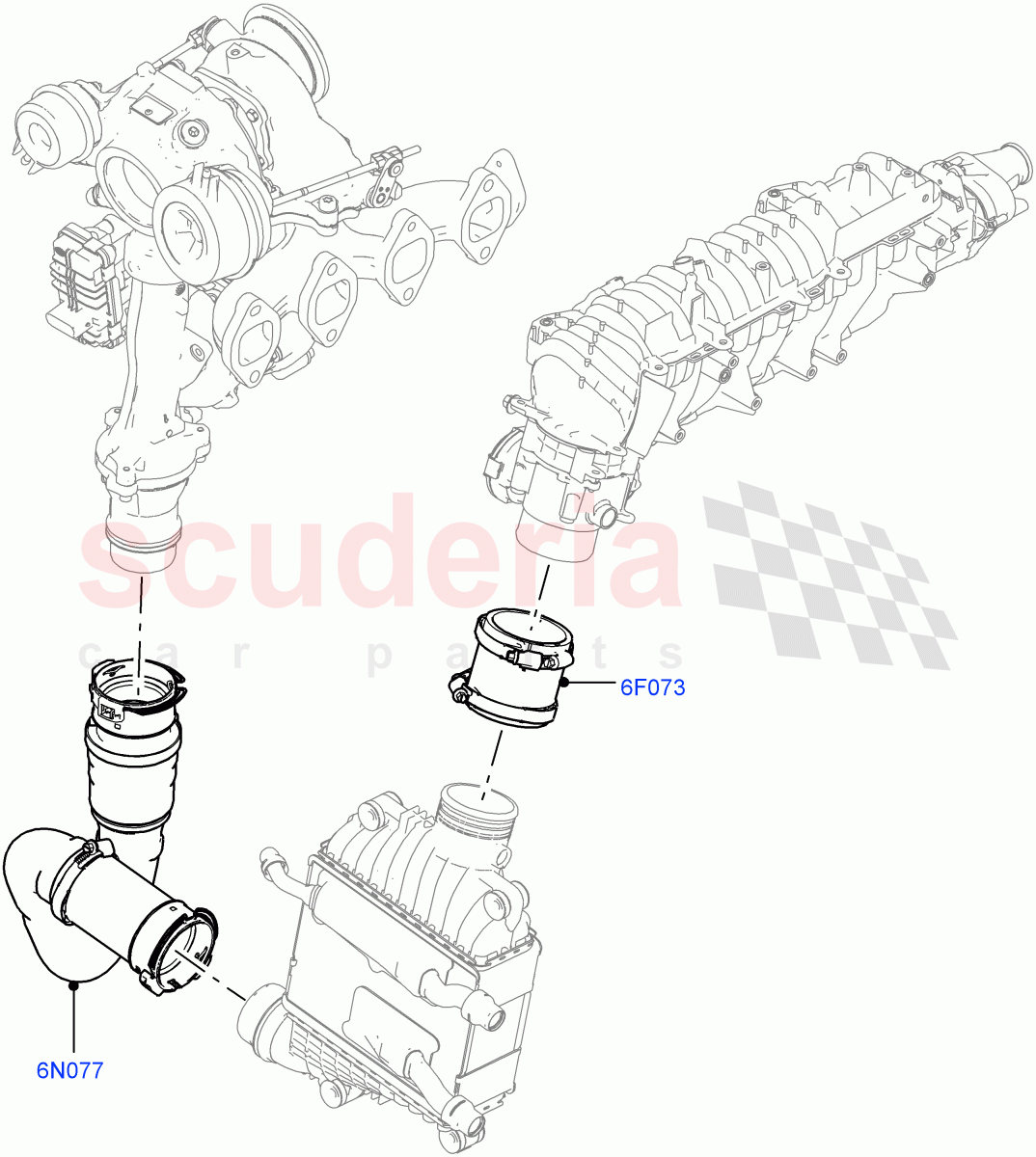 Intercooler/Air Ducts And Hoses(Nitra Plant Build)(2.0L I4 DSL HIGH DOHC AJ200)((V)FROMK2000001) of Land Rover Land Rover Defender (2020+) [2.0 Turbo Diesel]
