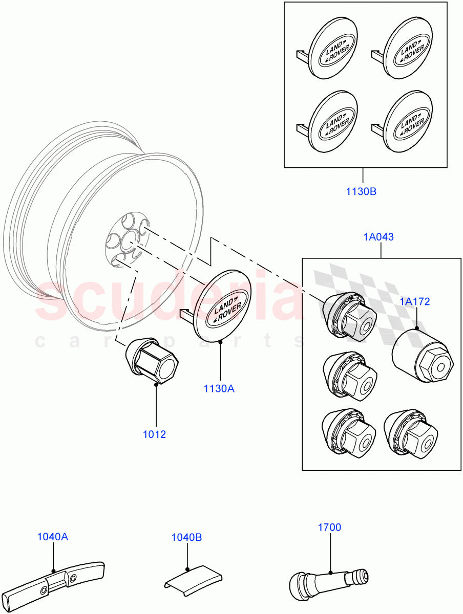 Wheels(Additional Equipment)(Halewood (UK)) of Land Rover Land Rover Discovery Sport (2015+) [2.0 Turbo Diesel AJ21D4]