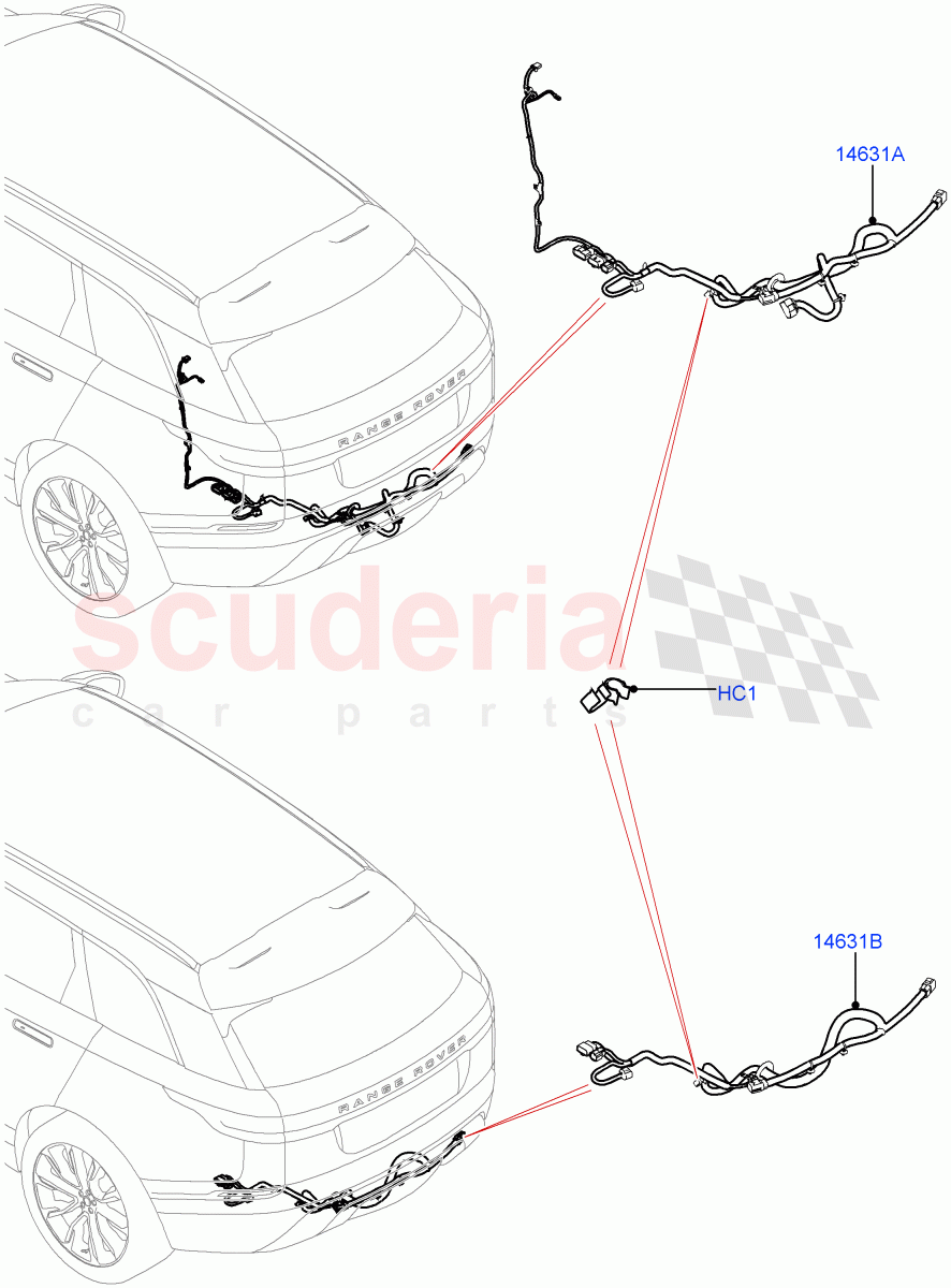 Electrical Wiring - Body And Rear(Towing) of Land Rover Land Rover Range Rover Velar (2017+) [3.0 DOHC GDI SC V6 Petrol]