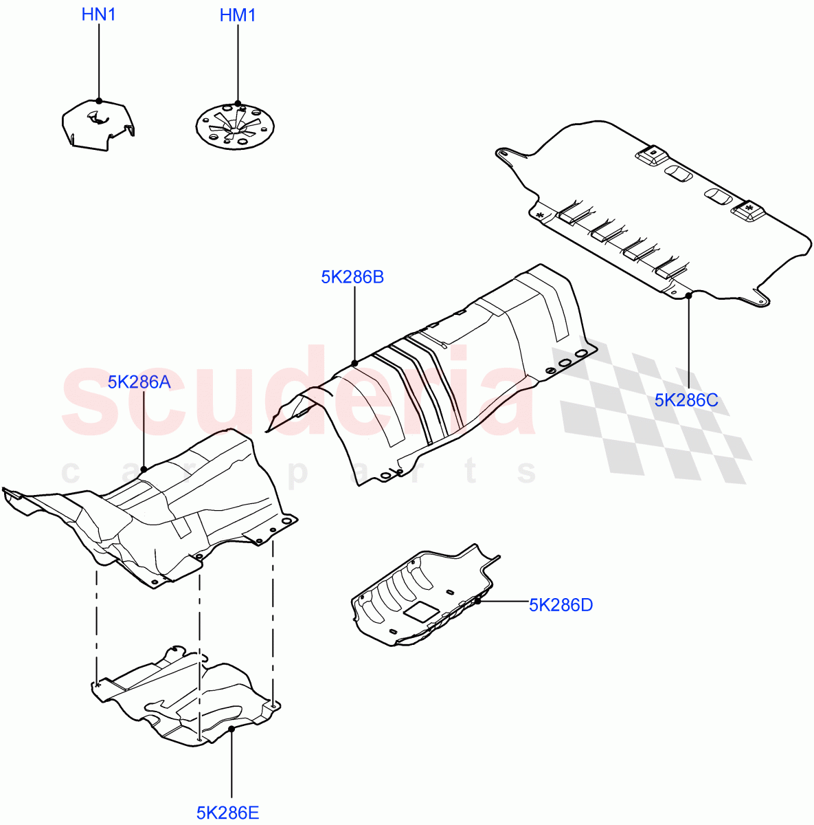 Heat Shields - Exhaust System(2.2L CR DI 16V Diesel) of Land Rover Land Rover Range Rover Evoque (2012-2018) [2.2 Single Turbo Diesel]