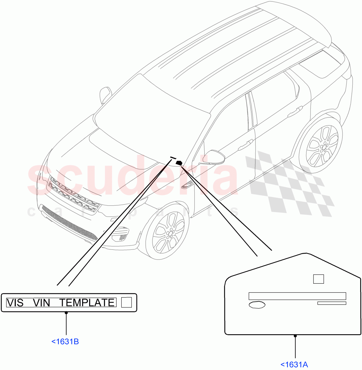 Labels(Windscreen)(Halewood (UK)) of Land Rover Land Rover Discovery Sport (2015+) [2.0 Turbo Petrol AJ200P]