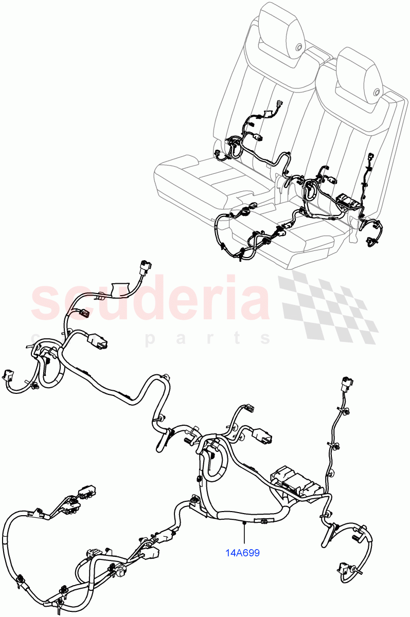Wiring - Seats(Rear Seats, 3rd Row)(With Third Row Power Folding Seat) of Land Rover Land Rover Range Rover (2022+) [3.0 I6 Turbo Petrol AJ20P6]
