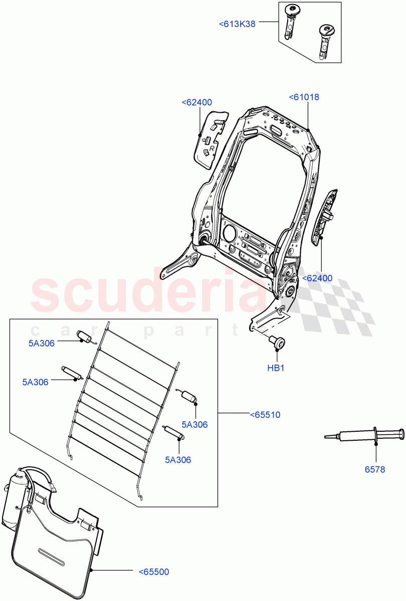 Front Seat Back(Changsu (China),Seat - Standard)((V)FROMEG000001) of Land Rover Land Rover Range Rover Evoque (2012-2018) [2.2 Single Turbo Diesel]
