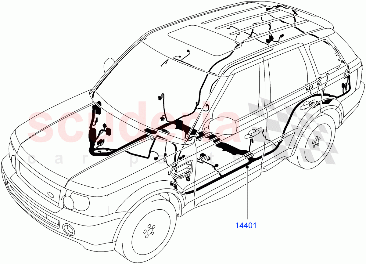Electrical Wiring - Engine And Dash(Main Harness)((V)FROM9A000001,(V)TO9A999999) of Land Rover Land Rover Range Rover Sport (2005-2009) [4.4 AJ Petrol V8]