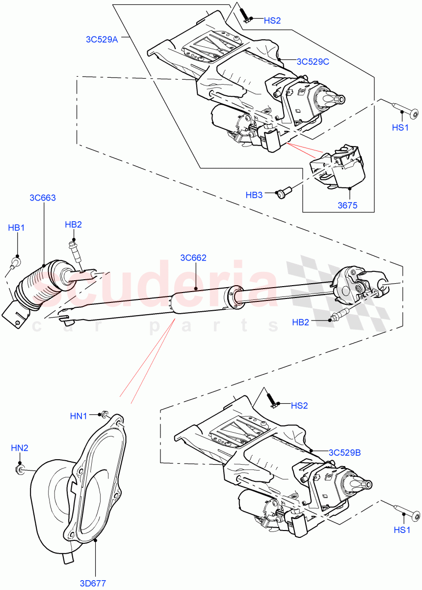 Steering Column((V)FROMHA000001) of Land Rover Land Rover Range Rover Sport (2014+) [5.0 OHC SGDI SC V8 Petrol]