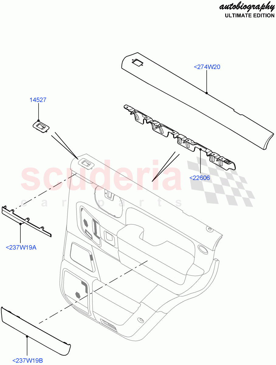 Rear Door Trim Installation(Autobiography Ultimate Edition)((V)FROMBA344356) of Land Rover Land Rover Range Rover (2010-2012) [5.0 OHC SGDI NA V8 Petrol]