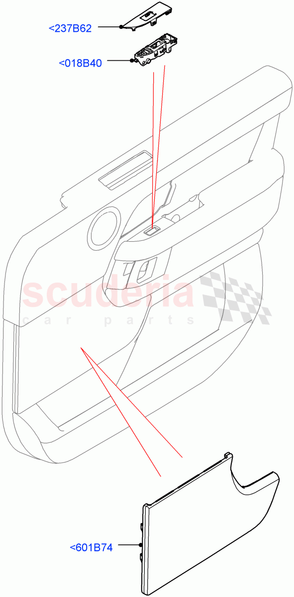 Front Door Trim Installation(For Switches, Speaker Grille)((V)FROMJA000001) of Land Rover Land Rover Range Rover (2012-2021) [3.0 DOHC GDI SC V6 Petrol]